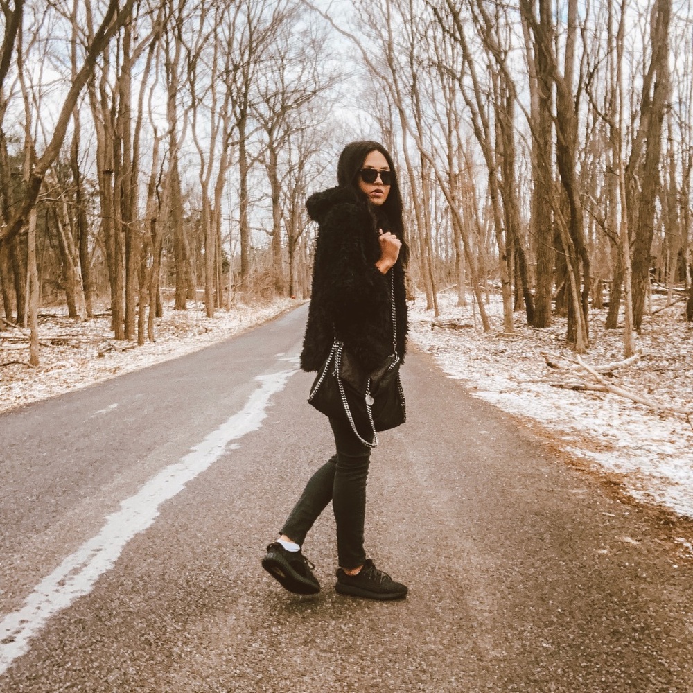 Black Faux Fur Coat - Picture 2 of 7